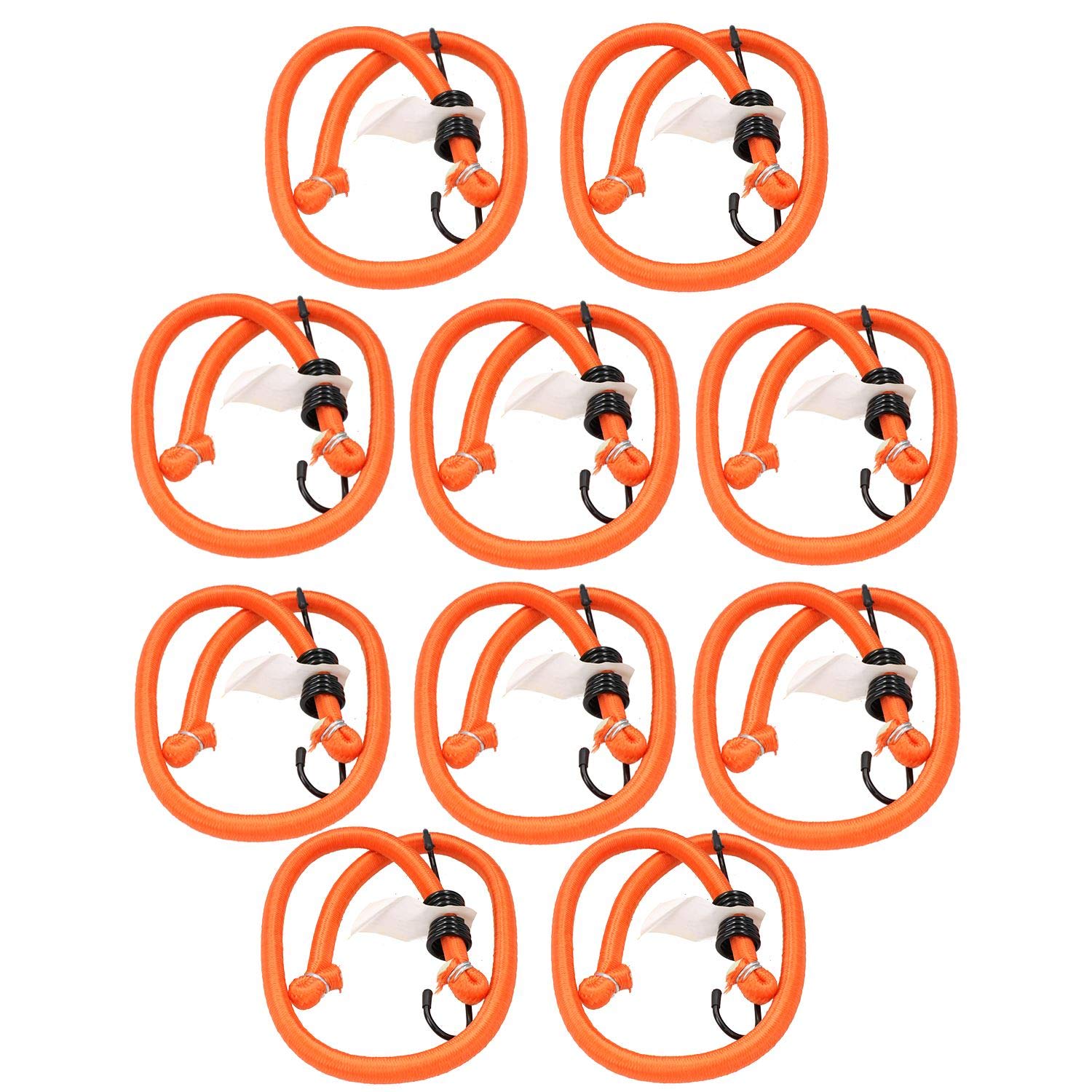 Corda elastica resistente, 75 cm, con ganci, 10 pezzi