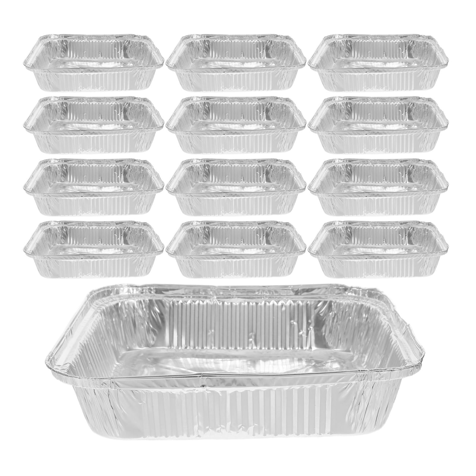 Yardwe 30 Einweg Aluminiumfolien Backformen Eckig 8 Zoll Aluminiumfolie Gleichmäßige Wärmeverteilung Backzubehör Für Kuchen Obsttorten Quiches Haushalt Und Heißluftfritteuse
