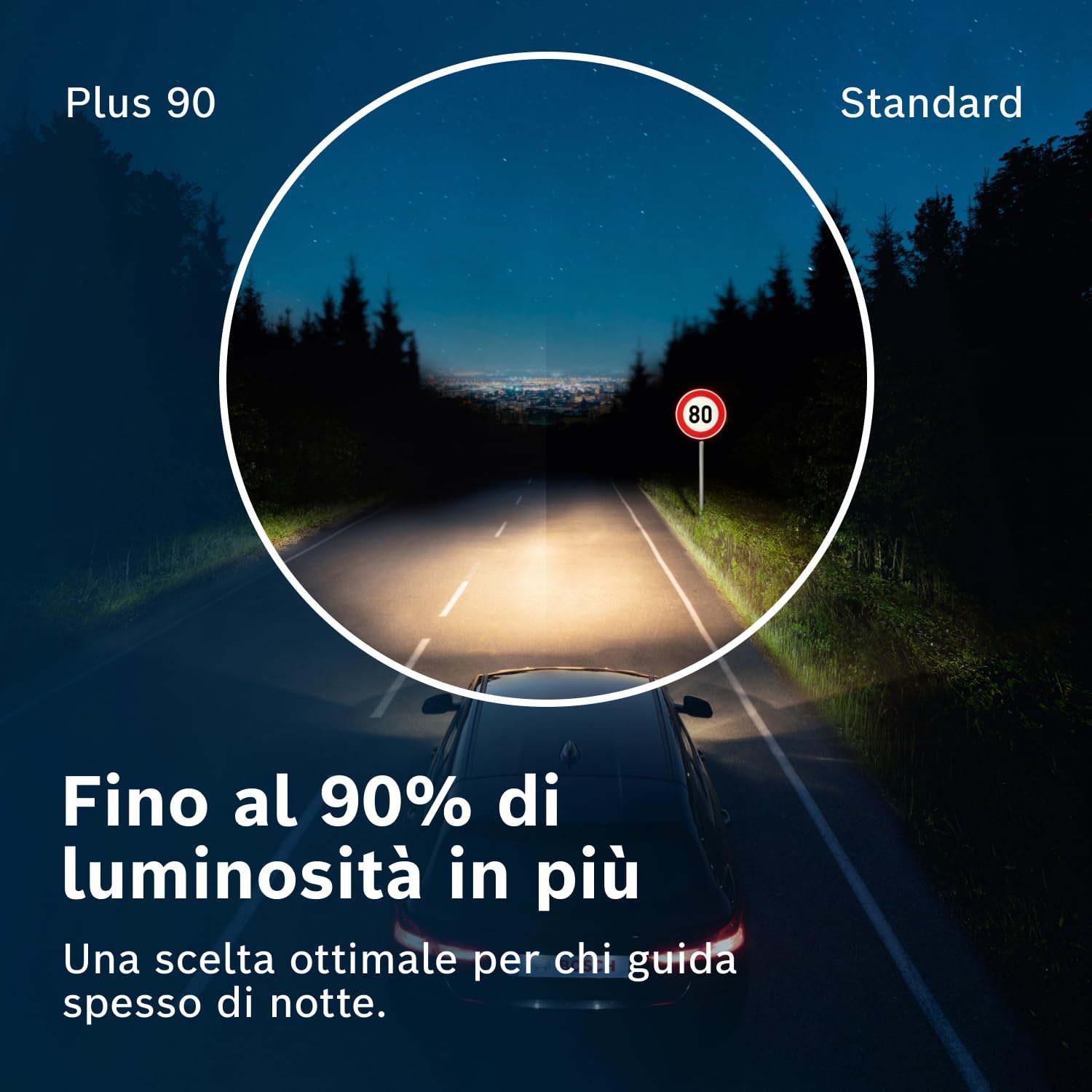 Bosch H4 Plus 90 reflektorów - 12 V 60/55 W P43t - 2 żarówki