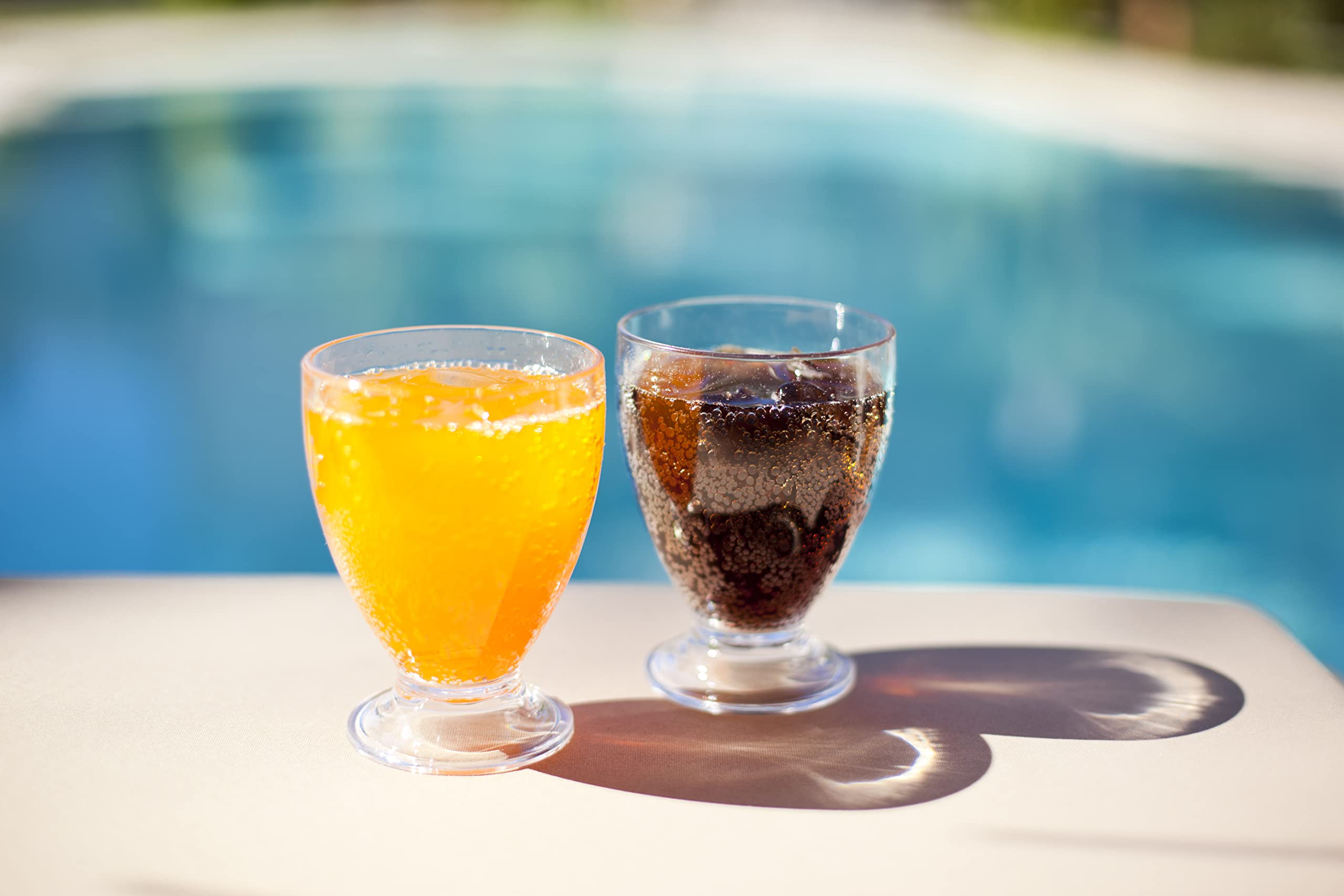Plastport Vaso para beber con copa, ideal para vino y licor, reutilizable, irrompible, plástico de policarbonato transparente, vasos de cristal para vino, juego de 8 (10 onzas)