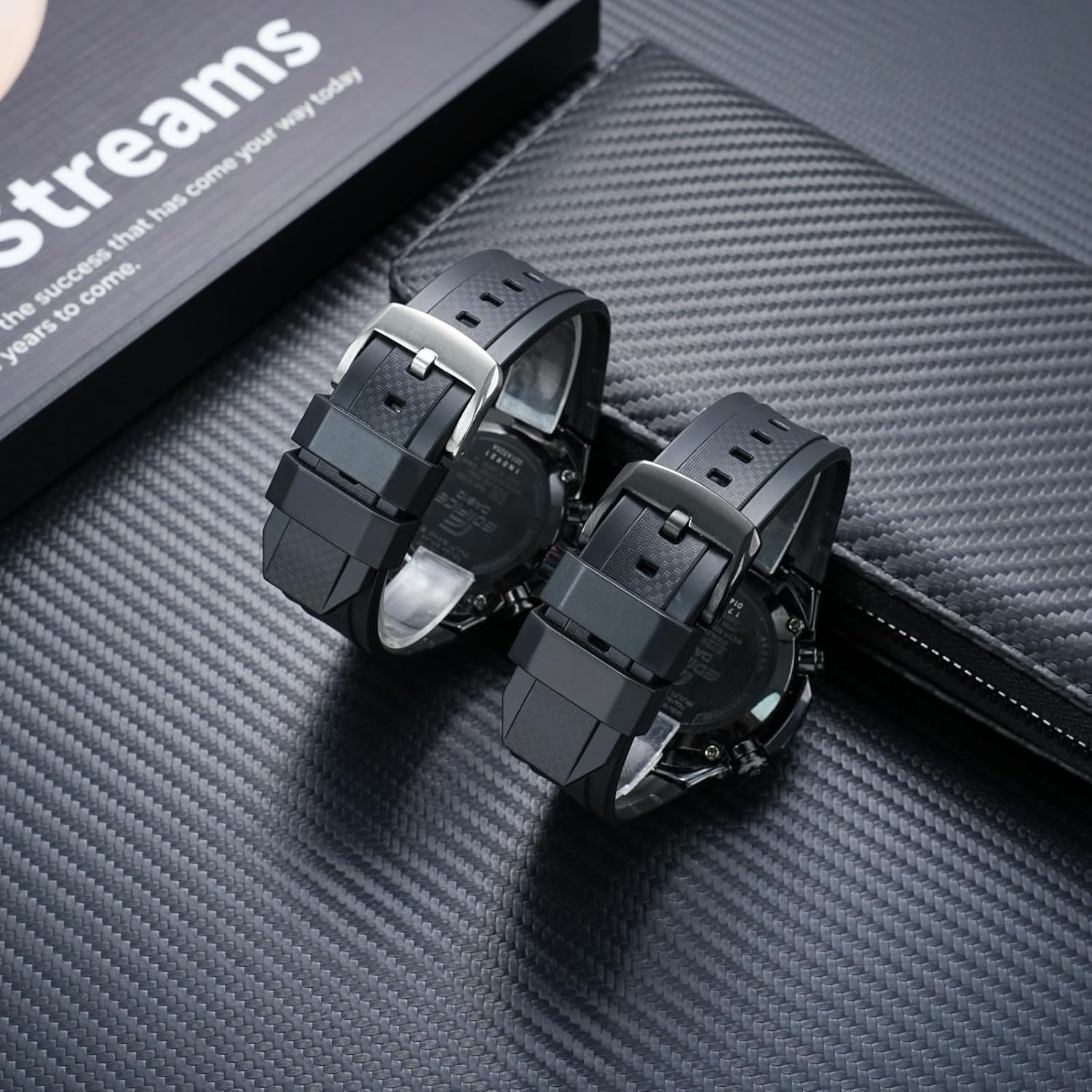 Compatible with Casio EDIFICE series EQW-M1100 / EQW-A1000/A1100 Silicone Watch Band