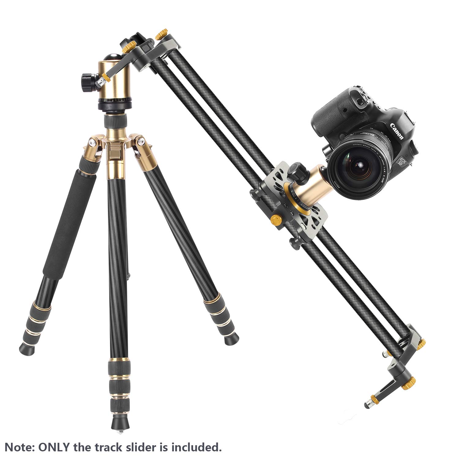 Neewer 100 centimètres Glissière Slider Rail de Stabilisateur en Fibre de Carbone avec 6 Roulements pour Caméra DSLR Caméscope Vidéo DV Tournage, Charger Jusqu'à 8 kilogrammes