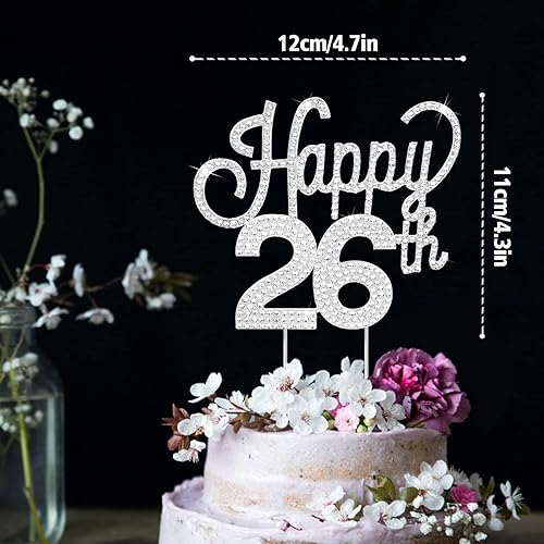 Miniatura 554 de LINGTEER Decoración de pastel de diamantes de imitación dorados para cumpleaños número 15 – Cheers to 15th Birthday Quince años de edad, decoración