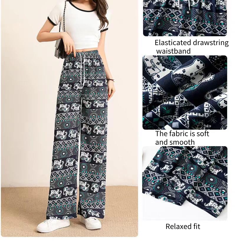 Wide Leg Palazzo Pants for Women Causal Pants Women Summer for Beach Travel Trousers3