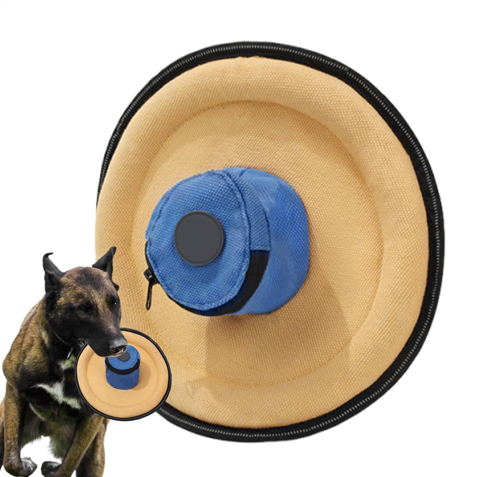 Disque volant pour chiot en toile avec sac à friandises pour l'entraînement