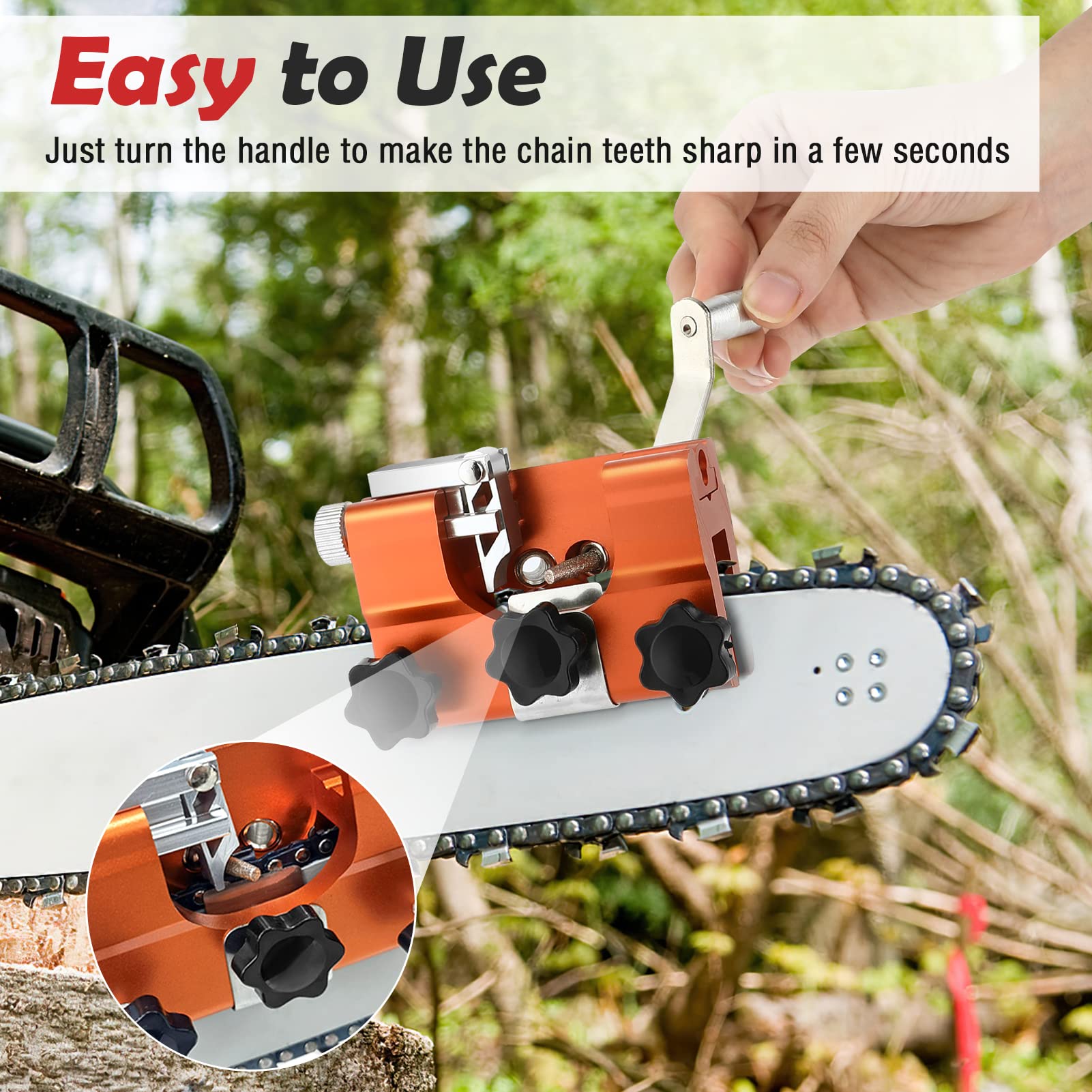 Amazon.co.jp: Augot チェーンソーシャープナー ハンドクランク