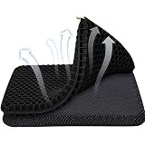 Gel+Seat+Cushion%2CDouble+Thick+Gel+Seat+Cushion+Seat+Cushion+with+Non-Slip+Cover+Breathable+Honeycomb+Pain+Relief+Sitting+Cushion+for+Office+Chair+Car+Wheelchair+%28Black%29