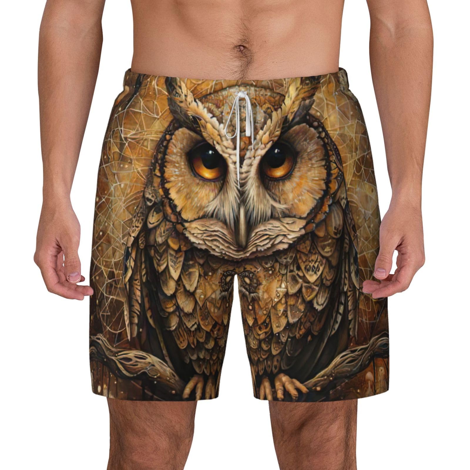 Short de bain respirant pour homme chouettes maillot de bain plage - 8