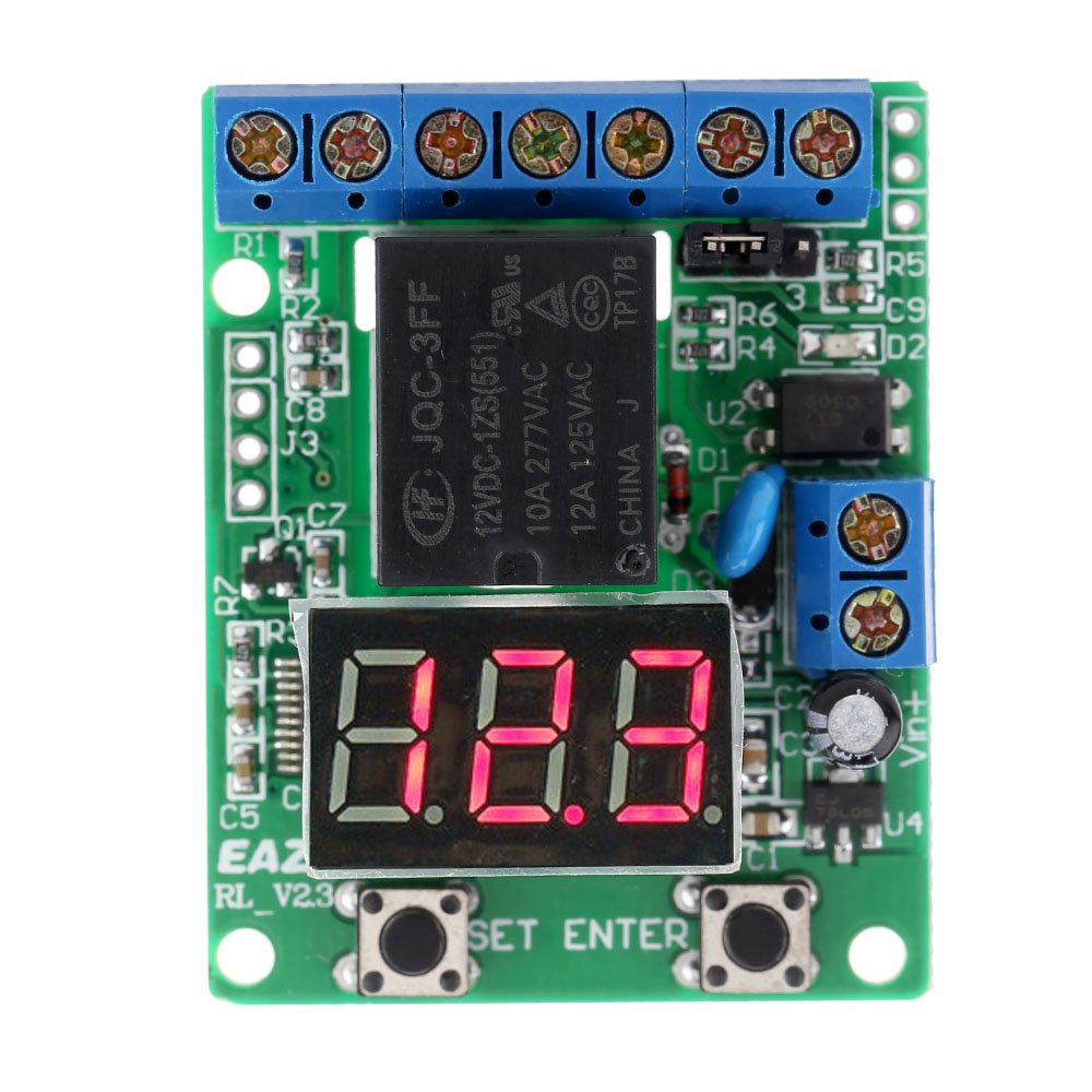 Tooarts DC 12V Voltage Detection Charging Discharge Monitor Test Relay Switch Control Board Module