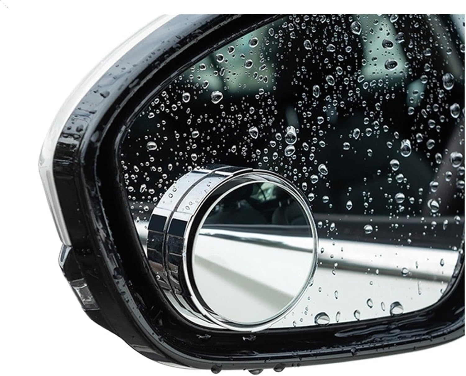 Car reversing rearview mirror suction cup type small circular mirror with adjustable degree large field of view Blind(Silver 1 pair)
