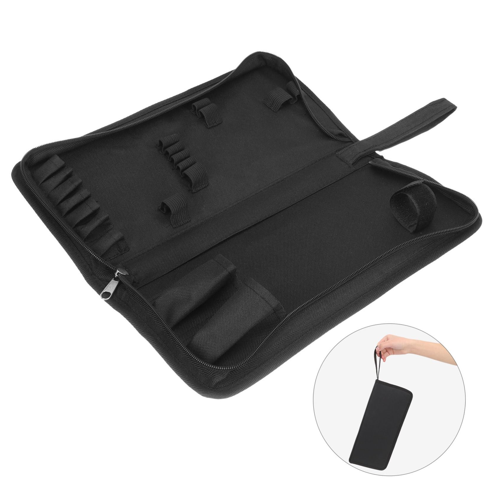 FRCOLOR Praktische Klavier stimmschlüssel Tasche Langlebiger Tuning Tools Organizer Leichter Reise aufbewahrungsbeutel für Klavierzubehör Robustes Material Reißfest mit Reißverschluss