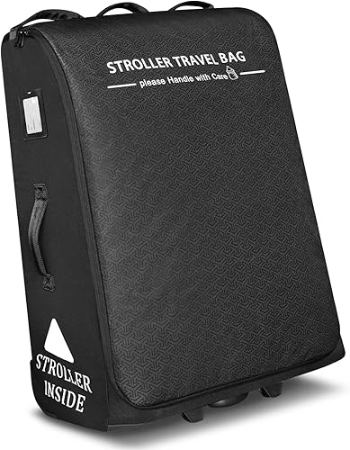 RAYMACE Bolsa de viaje acolchada para cochecito de avión con ruedas se adapta a UPPAbaby Vista V2 V3, Cruz V2 V3, bolsa de almacenamiento de