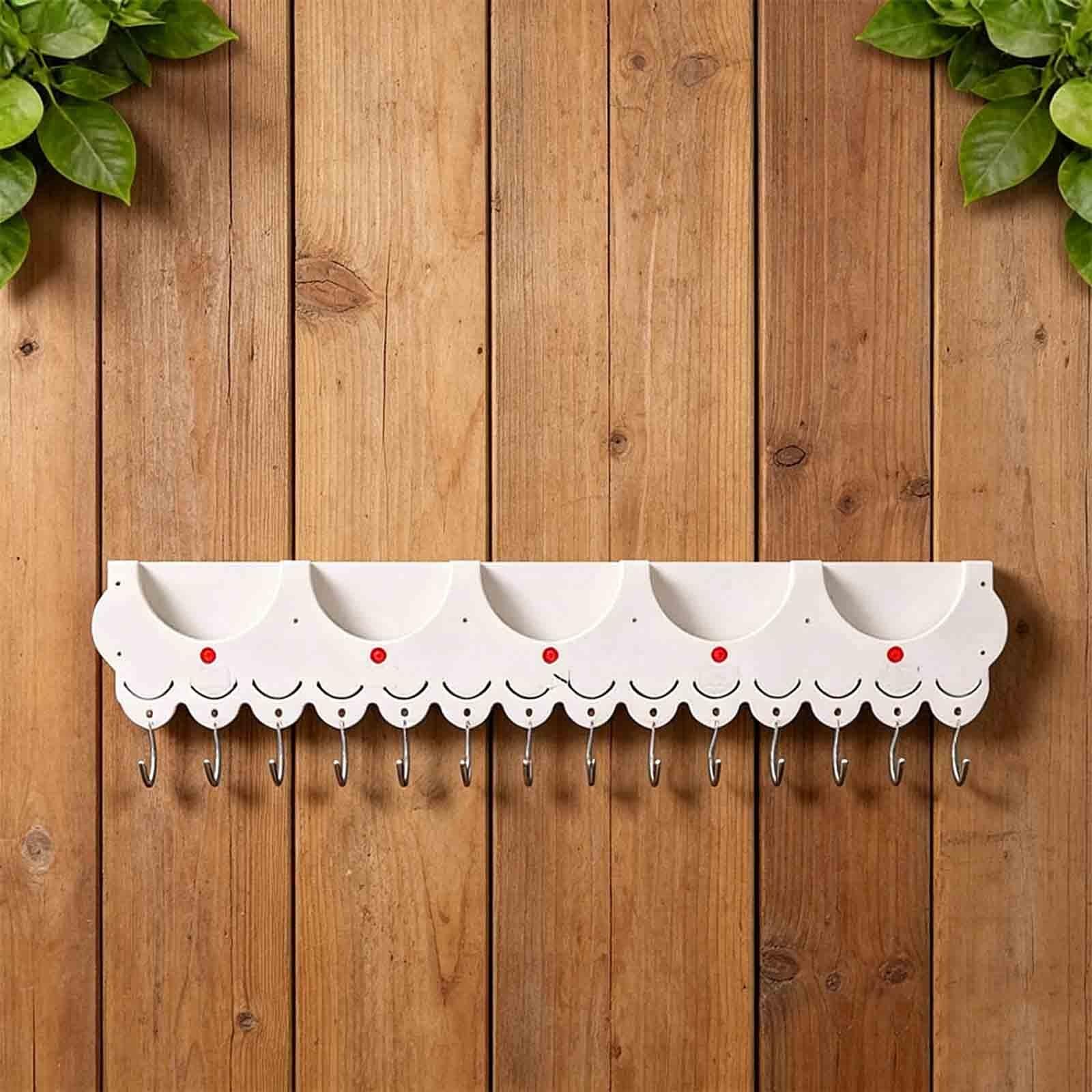 DAJIAYIQI Wall Mounted Hard Hat Rack, Hanger Hook Safety Helmet Holder Organizer with Hooks, Helmet Rack for Display for Door, Bedroom(51.18in)