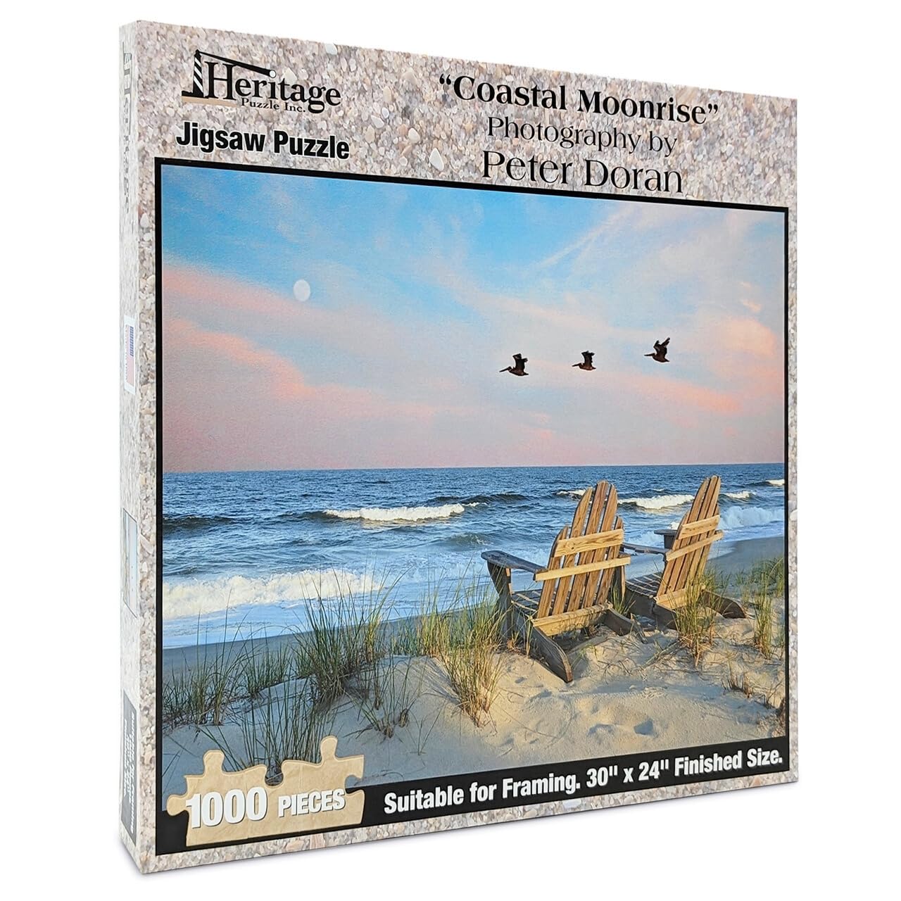 Amazon.com: Heritage Puzzle Coastal Moonrise by Peter Doran 1000