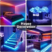 Vista 7 de DAYBETTER LED Strip Lights 110ft, Smart Lighting Strips with App Remote Control, RGB Music Sync Color Changing Lights for Bedroom Kitchen Party Home