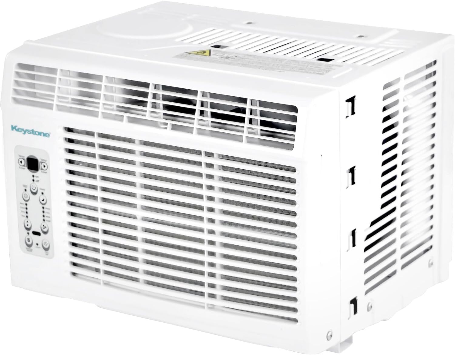 Keystone 8,000 BTU Window and Wall Air Conditioner with 3,500 BTU Supplemental Heating, 115V, Window/Wall AC Unit with Supplemental Heat for Bedroom, Living Room, Small-Medium Rooms up to 350 Sq.Ft. 8000 BTU 115V Bright White