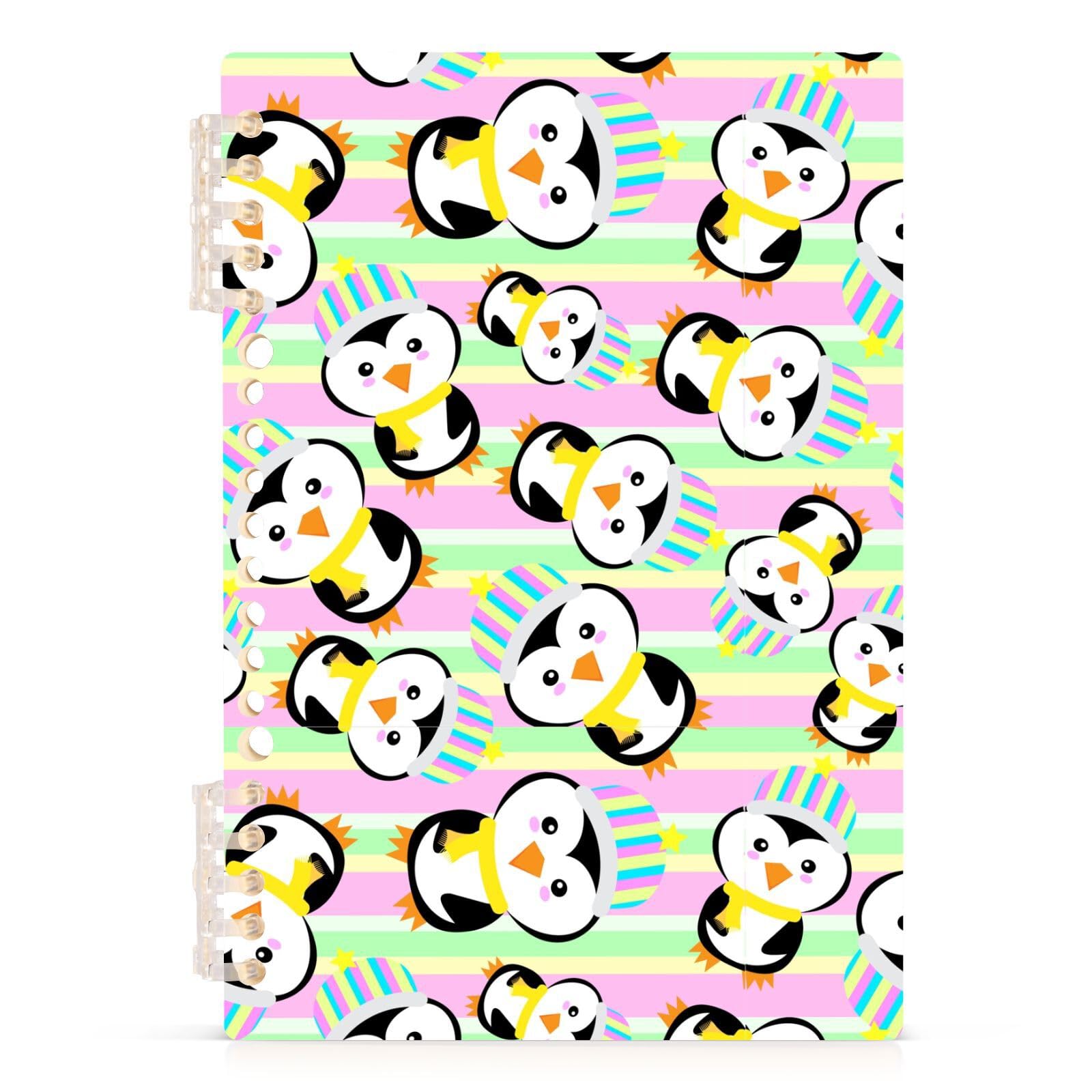 SPRIPORT Cute Penguin Spiral Journal Notebook for Women Men A5 Memo Notepad Sketchbook with Durable Hardcover & 60 Pages Writing Journal for Study Notes Work School Journaling Boys Grils