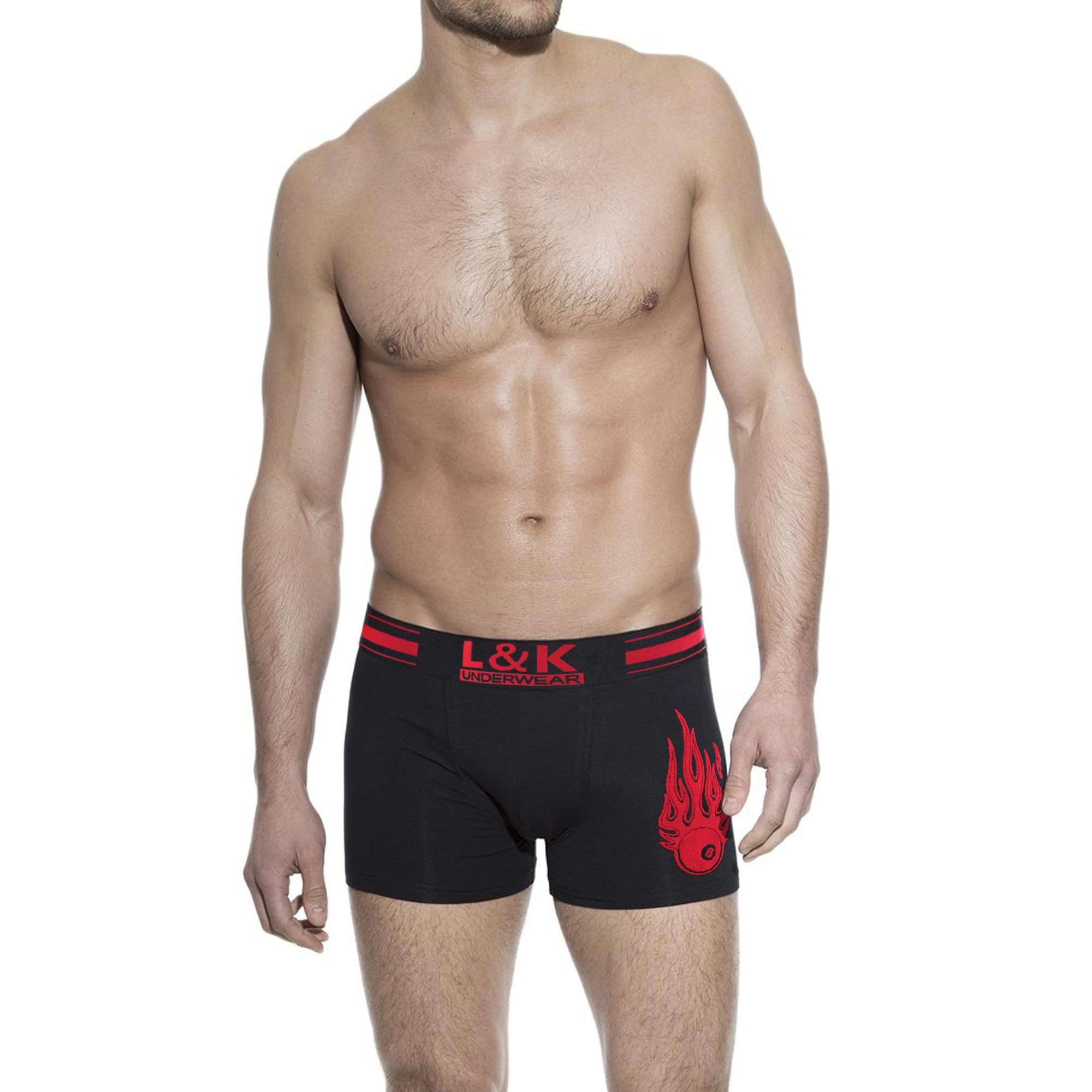 L&K Lot de 5/8/10 Boxers rétro en Microfibre Collection, Tailles S-3XL, Confortable et sans Coutures latérales gênantes, différents Motifs