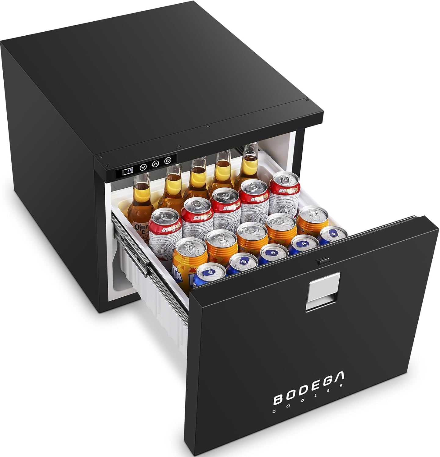 BODEGACOOLER 12 Volt Drawer Refrigerator, 63.3QT(60L) Drawer Electric Cooler, Car Fridge Freezer(14℉-50℉), RV Refrigerator for Truck, Van, Camper, SUV, Travel, Camping, Road Trips Tailgating 12/24V DC BODEGACOOLER 12 Volt Drawer Refrigerator, 63.3QT(60L) Drawer Electric Cooler, Car Fridge Freezer(14℉-50℉), RV Refrigerator for Truck, Van, Camper, SUV, Travel, Camping, Road Trips Tailgating 12/24V DC