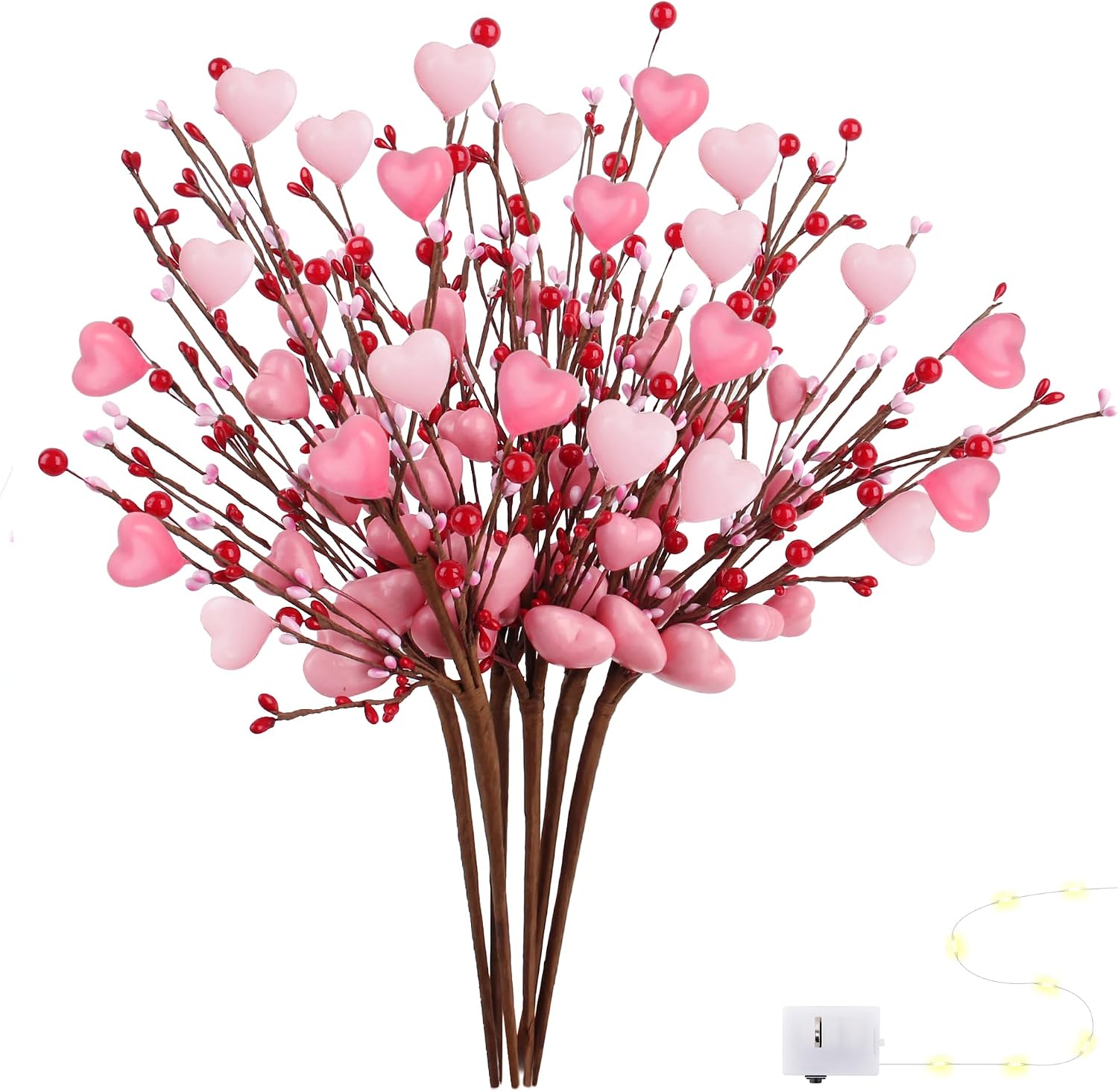 LELEE Valentines Day Gifts Valentines Day Decorations 8PC Pink Heart Shaped