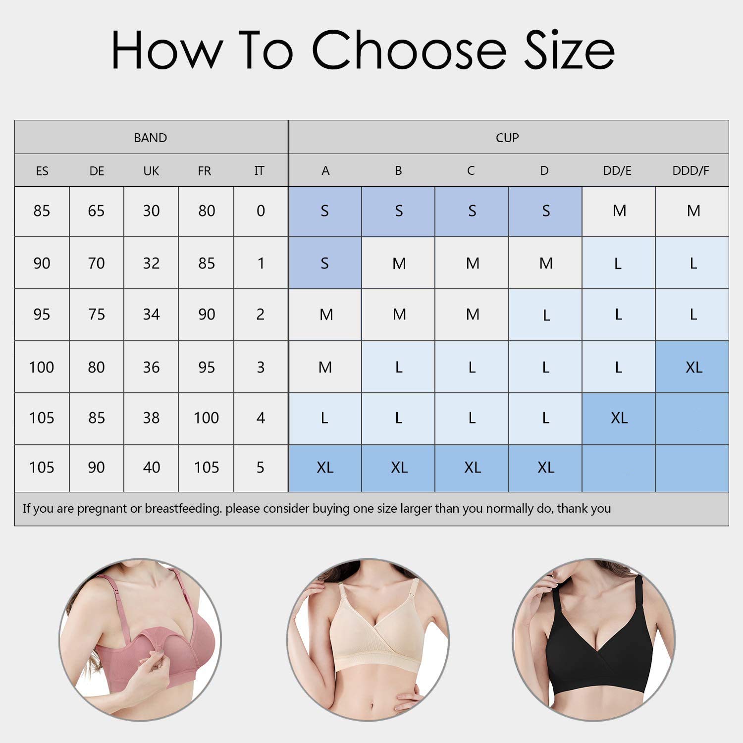 HBselect 2 PCS Reggiseno Allattamento con Estensione Reggiseno Bra Donna Morbido e Traspirante Reggiseno Senza Ferretto e Senza Cuciture