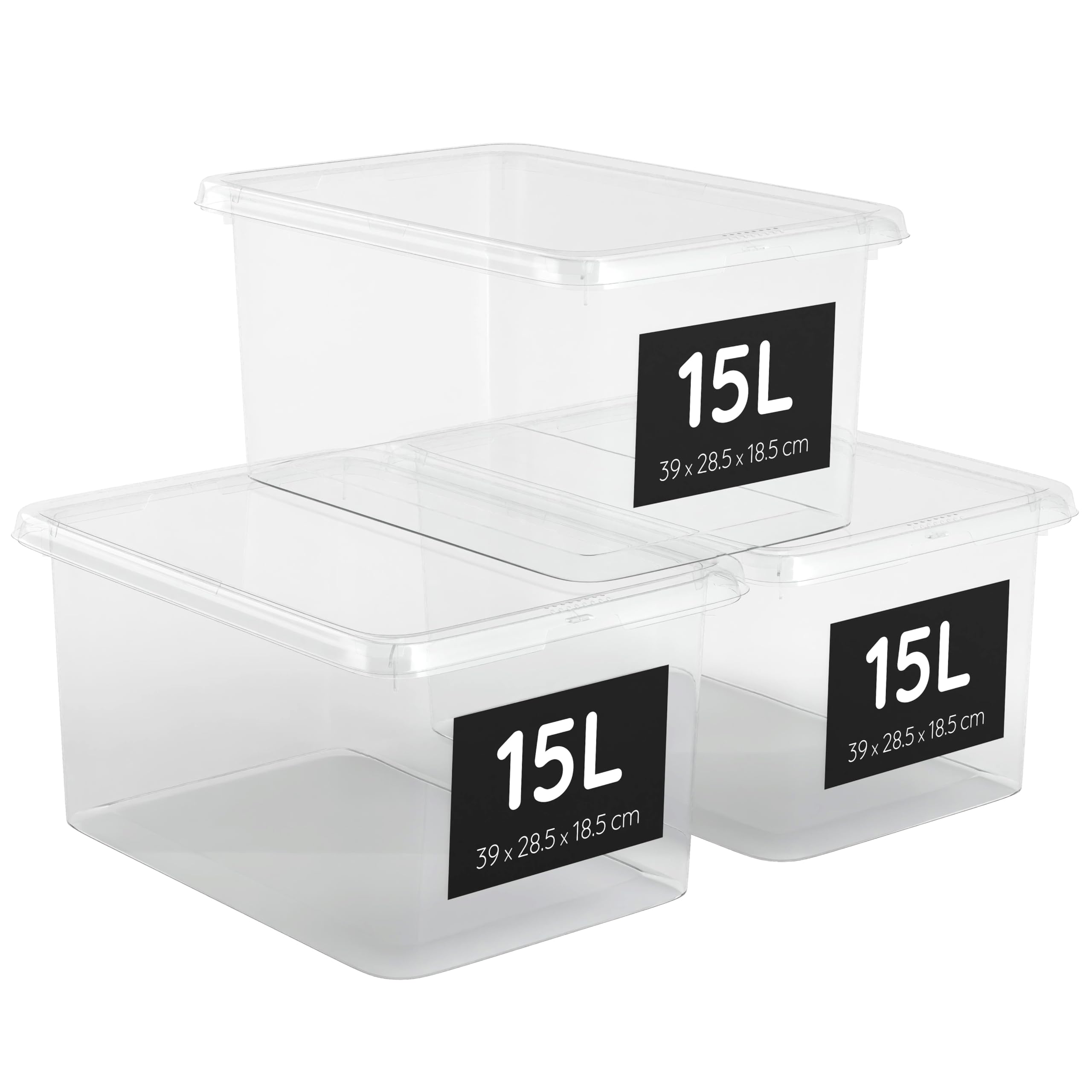Box Trasparenti Cucina Ufficio Scatole Di Plastica Trasparenti Con Coperchio - Impilabili, 4L-80L, Per Casa E Ufficio Scatola Porta Oggetti