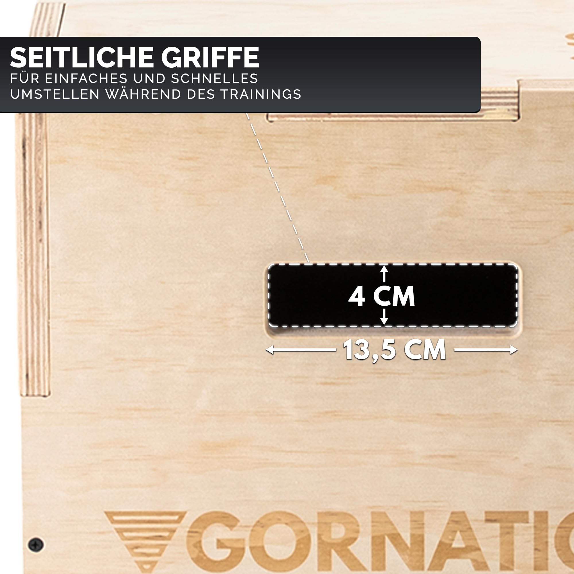 GORNATION Plyo Box Holz, Plyobox, Sprungbox, Jump Box, Step Up Box für Crossfit, Plyometrische Box & Fitness, Vielseitige Trainingsbox für Sprünge und Krafttraining zu Hause