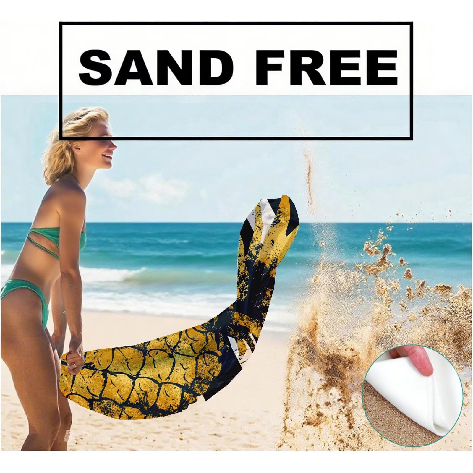 Toallas de Playa Microfibra Raya Toalla Playa Grande 180x90 cm Mujer Hombre Secado Rápido Absorbente Toallas Gimnasio Suave Sin Arena Ligera Toalla Microfibra para Playas Piscina Viajes Camping Q-621