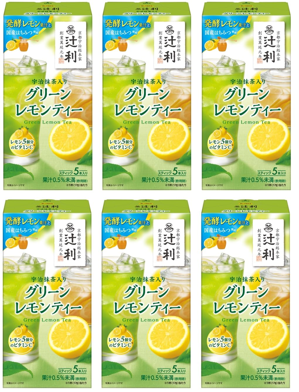 Amazon.co.jp: 辻利 宇治抹茶入りグリーンレモンティー 5P ×6個 : 食品