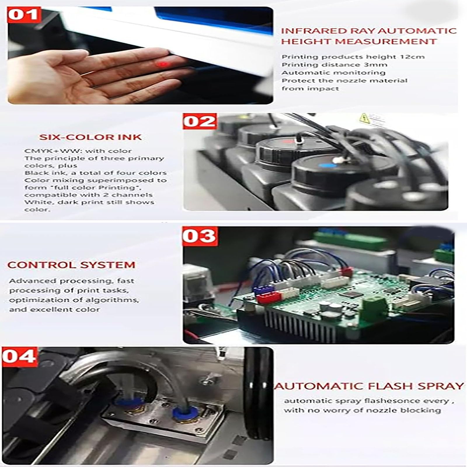 Stampante Inkjet Multifunzione Automatico Stampante A3 UV DTG Flatbed UV19 Colori Stampanti a Getto D’inchiostro e Laser per Bottiglie,PVC,Legno,Vestiti,Delle Custodia del Telefono Stampa