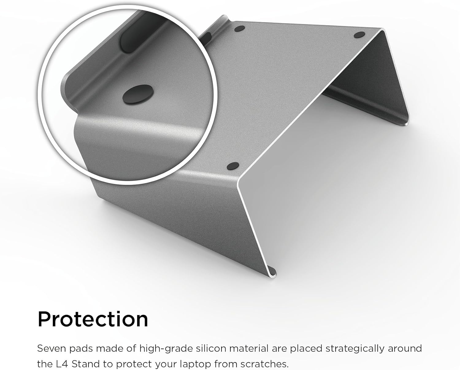 elago L4 Stand - [Desk Organization][Prevents Bad Posture][Natural Heat Sink] - for Laptop Computers (Dark Grey)