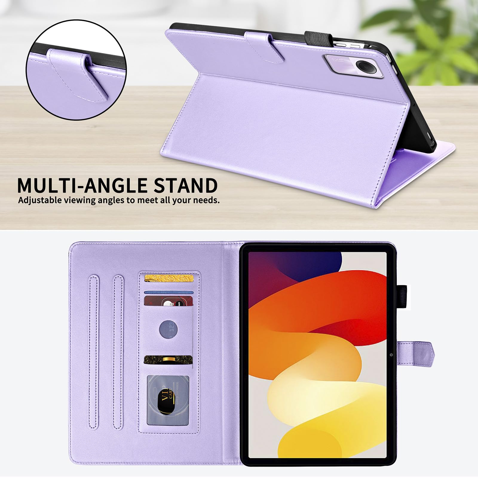 Funda Tablet Xiaomi Se 11 Rosbtib Funda Para Xiaomi SE 11 Pulgadas PU - Leather Funda De Cuero Flip Protector Con Ranura Para Tarjetas Cover Xiaomi SE 2023, Sakura Cat Rosa Redmi Pad