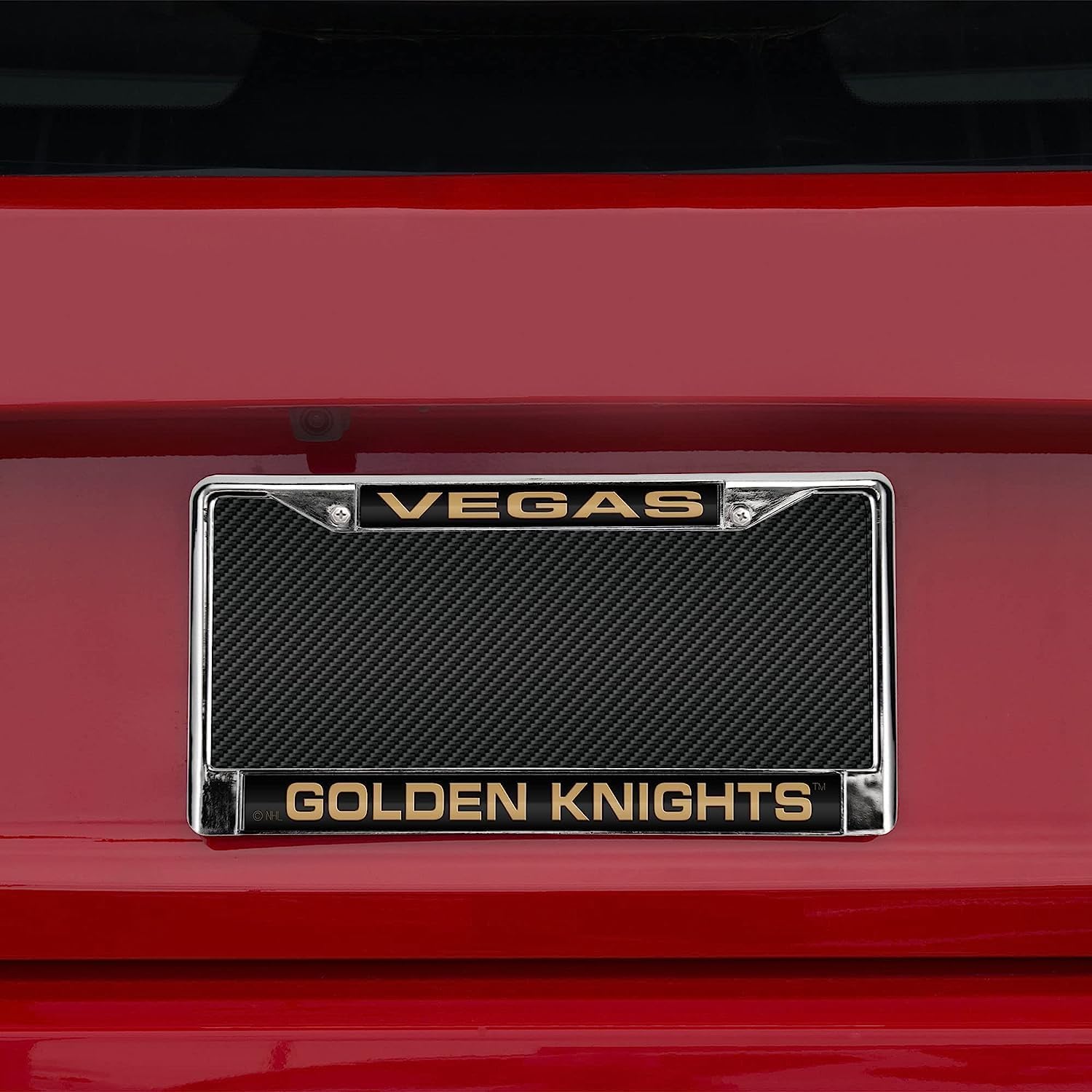 Las Vegas Golden Knights NHL Chrome Metal (Set of 2) Laser License Plate Frame
