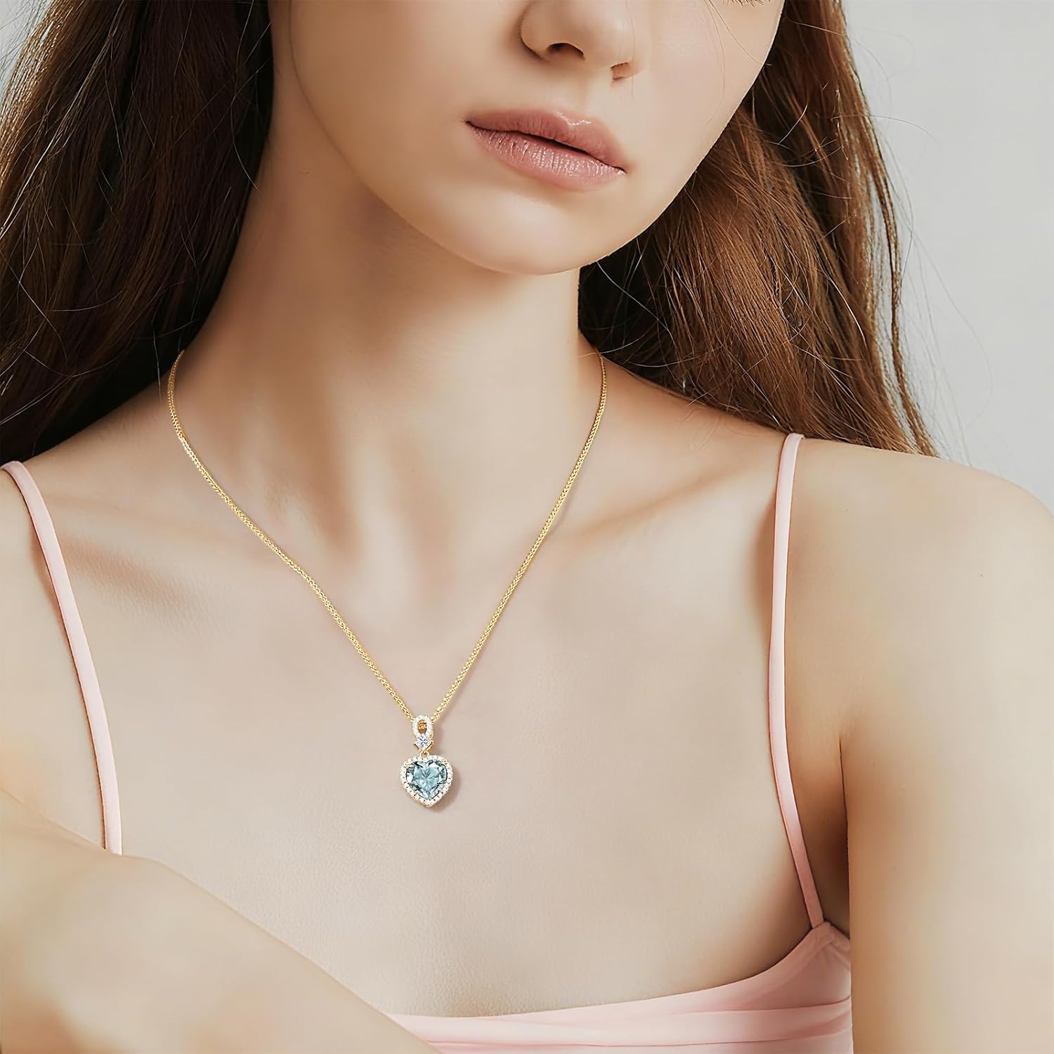 KRZ Heart Necklace for Women, 925 Sterling Silver with Gold Plated Jewelry for Wife Anniversary Christmas Birthday Gifts for Wife Girlfriend Mom Her, Valentines Mothers Day Present - Image 2