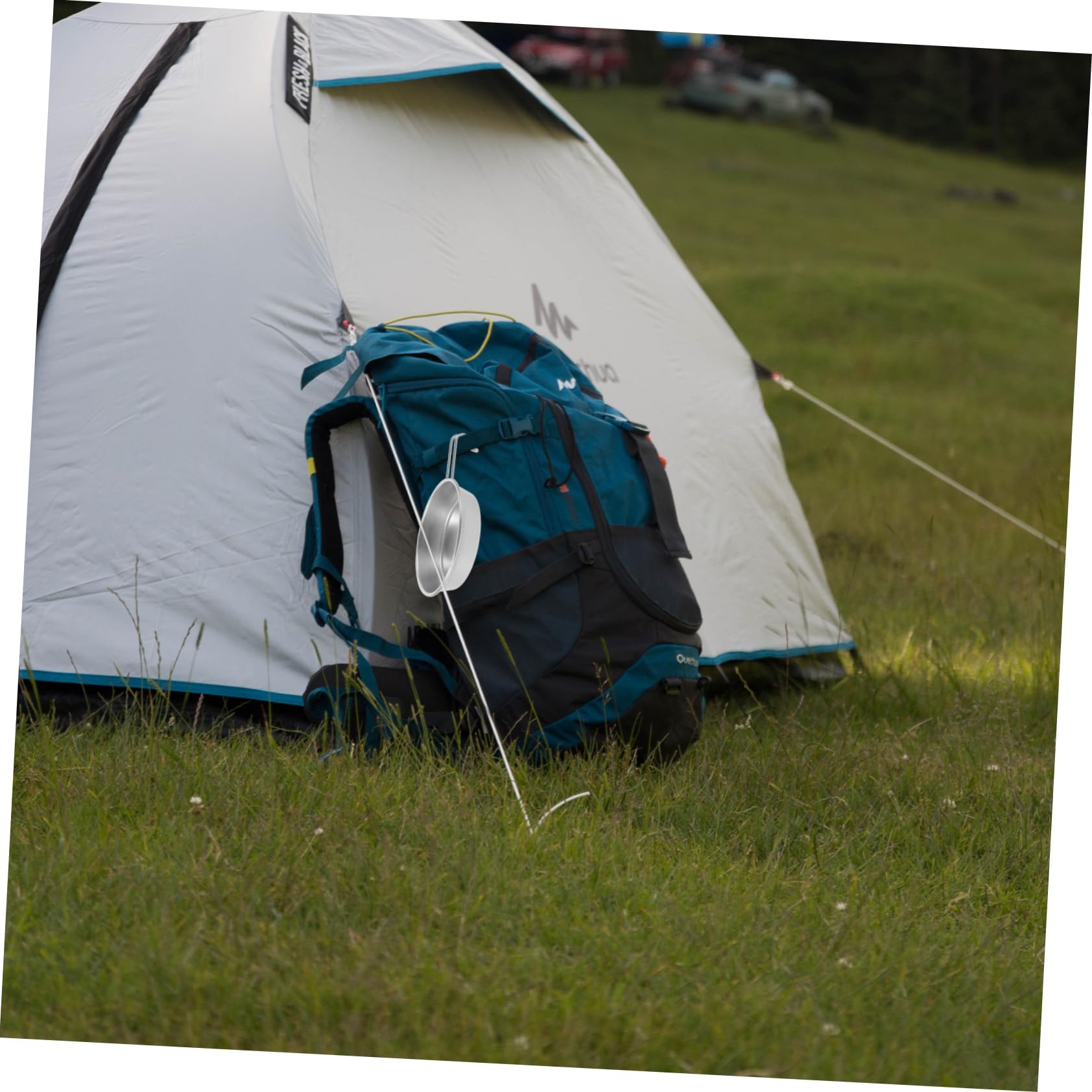 Unomor Lightweight Reusable Camping Bowl Stainless Steel Soup Bowl Handle for Hiking