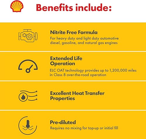 Miniatura 14 de Shell Rotella ELC Anticongelante + refrigerante, vida prolongada, 1 US GAL/3.785L