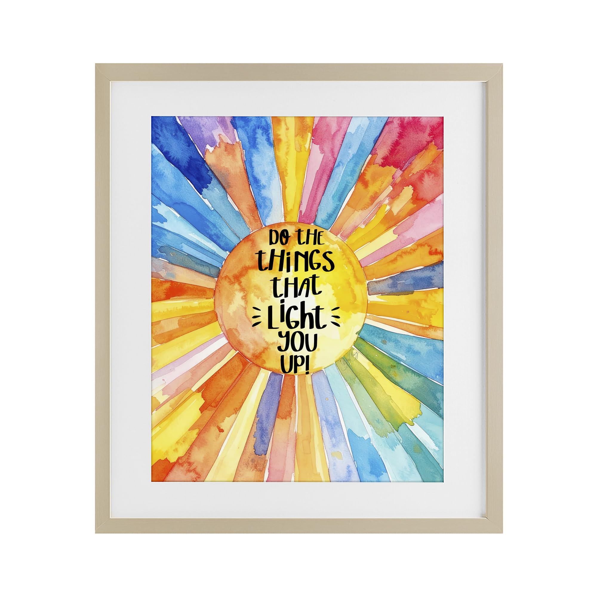Stupell Industries Harvest Pine (Textured) 'Things That Light You Up'| Framed Print Under Glass