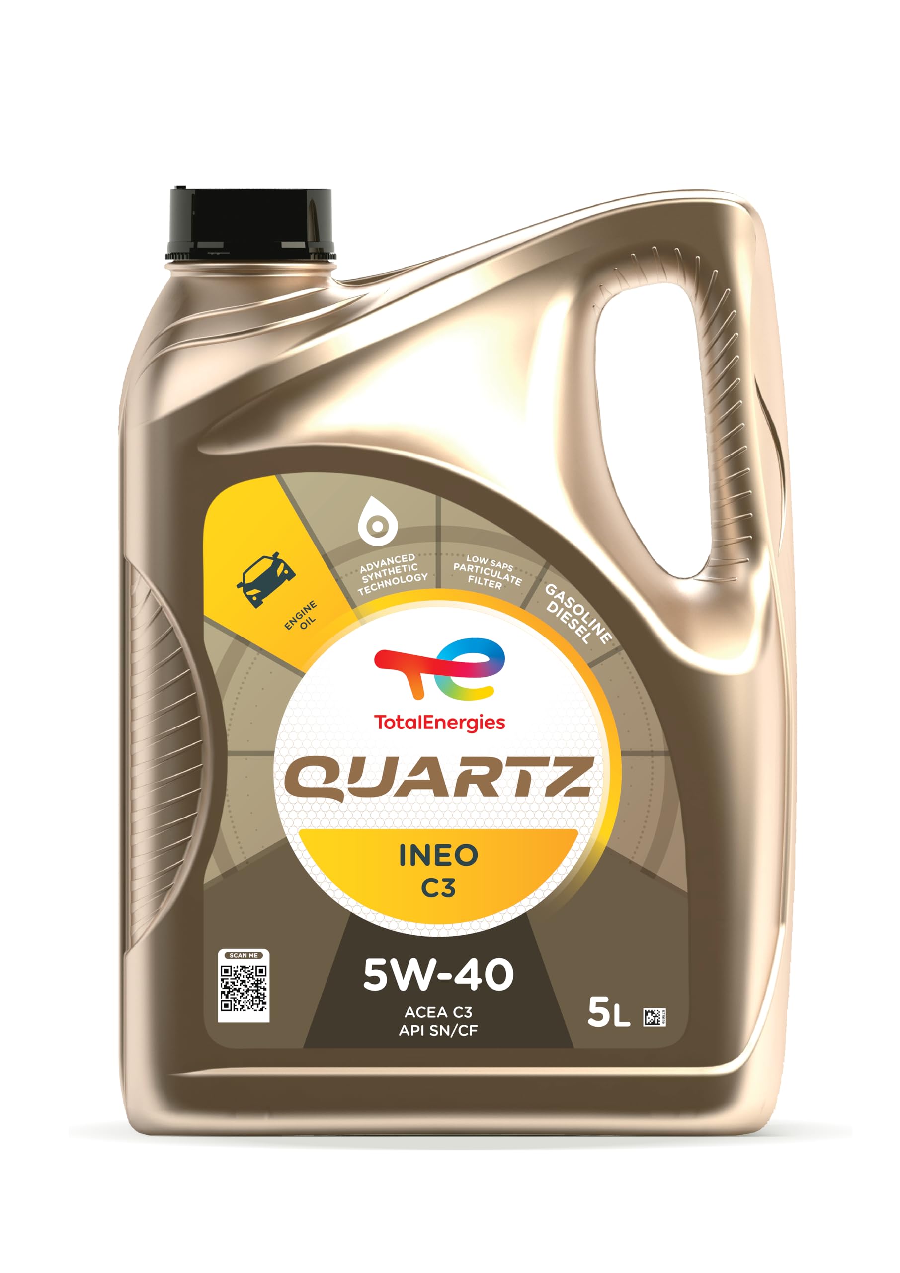 Total Quartz Ineo C3 5w-40 Advanced Synthetic Technology Engine Oil 5 Litres 5L