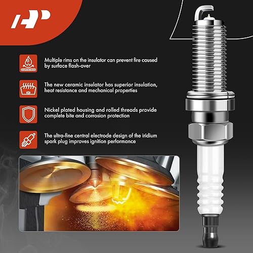 Miniatura 5 de A-Premium Juego de 6 bobinas de encendido y bujías de iridio compatibles con Mercedes-Benz C230 C250 C280 E280 E300 E350 y Dodge Freightliner