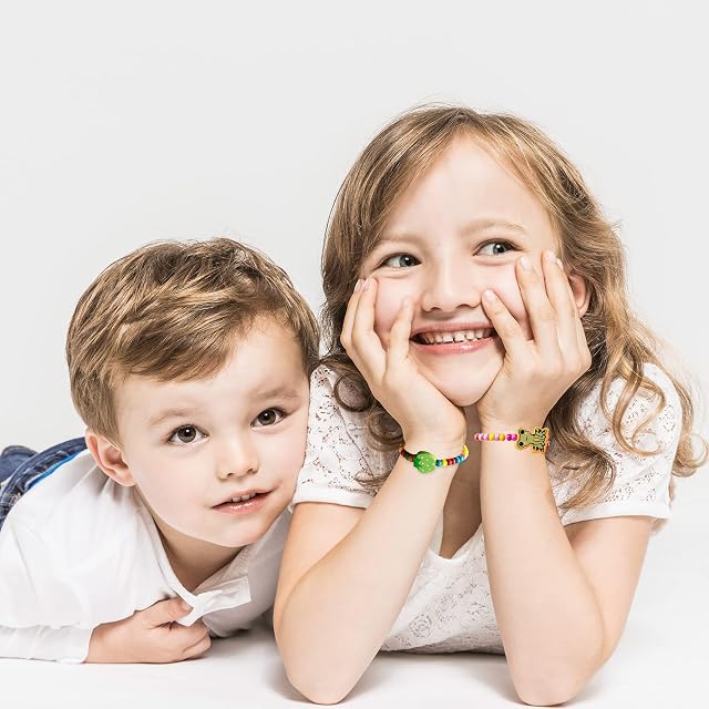 Foto 4 de 7 de REBECCAGIBSON Pulsera para niña, 12 unidades, pulsera de madera para niños