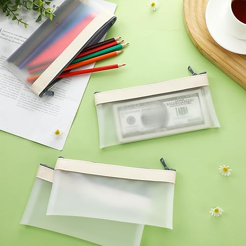 Miniatura 3 de Glenmal 8 bolsas de dinero con cremallera, sobres transparentes para efectivo, bolsas de dinero, bolsas de depósito, bolsas de dinero para ahorrar