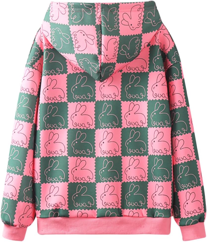 WELAKEN Girls and Toddlers' Pullover Printed Hoodie Sweatshirt with Kangaroo Pocket image 4