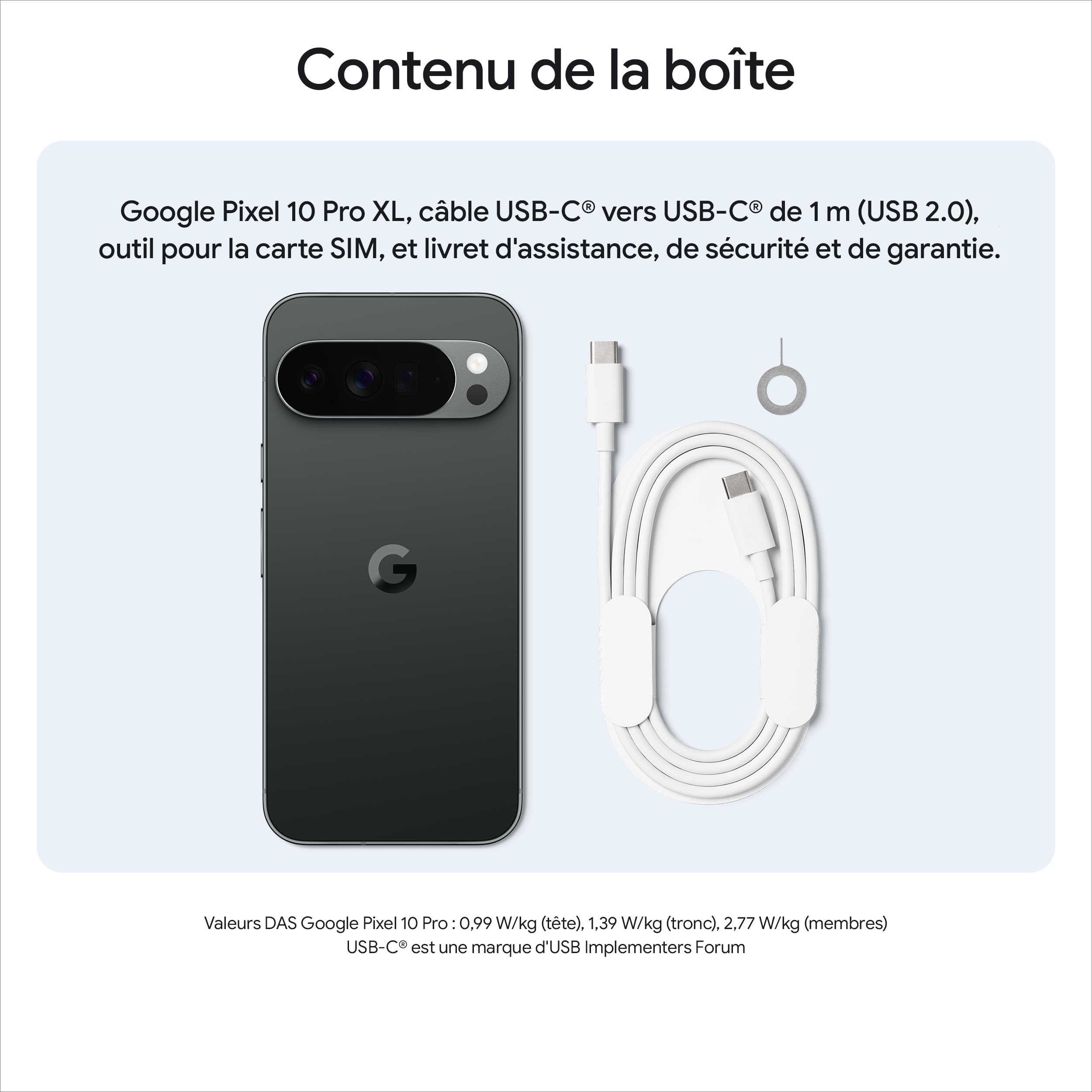 Google Pixel 10 Pro XL – Smartphone Android débloqué avec Gemini, Triple Appareil Photo arrière, Plus de 24 Heures d'autonomie et écran Super Actua 6,8 Pouces – Noir Volcanique, 256GB