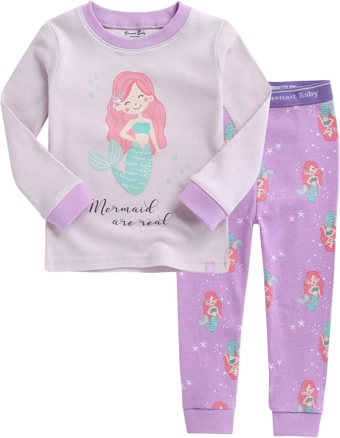VAENAIT BABY Toddler Kids Junior Girls Boys 100% Cotton Dinosaur Mermaid Pajamas Sleepwear Pjs