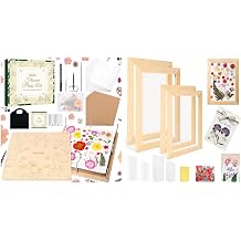 Aboofx Paper Making Kit & 15 x 15 inch Flower Press Kit for Pressed Flowers Art, Flower Preservation Kit for Frame Bookmark Resin Craft Projects