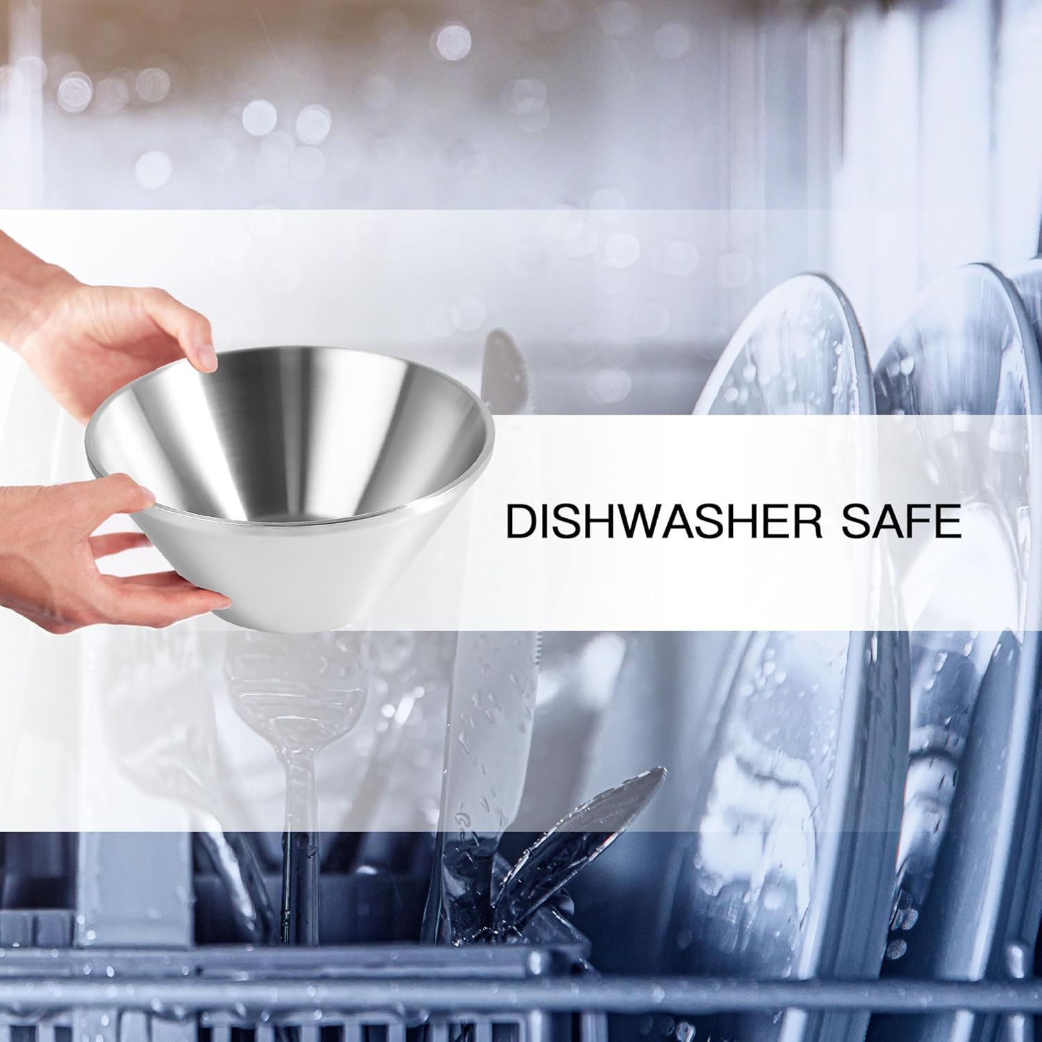 IMEEA 54 OZ Large Salad Bowls Set of 2 - SUS304 Stainless Steel Serving Bowls for Salad, Soup, Ramen, Mixed Fruit, Pasta, Oatmeal, Snacks - Image 7