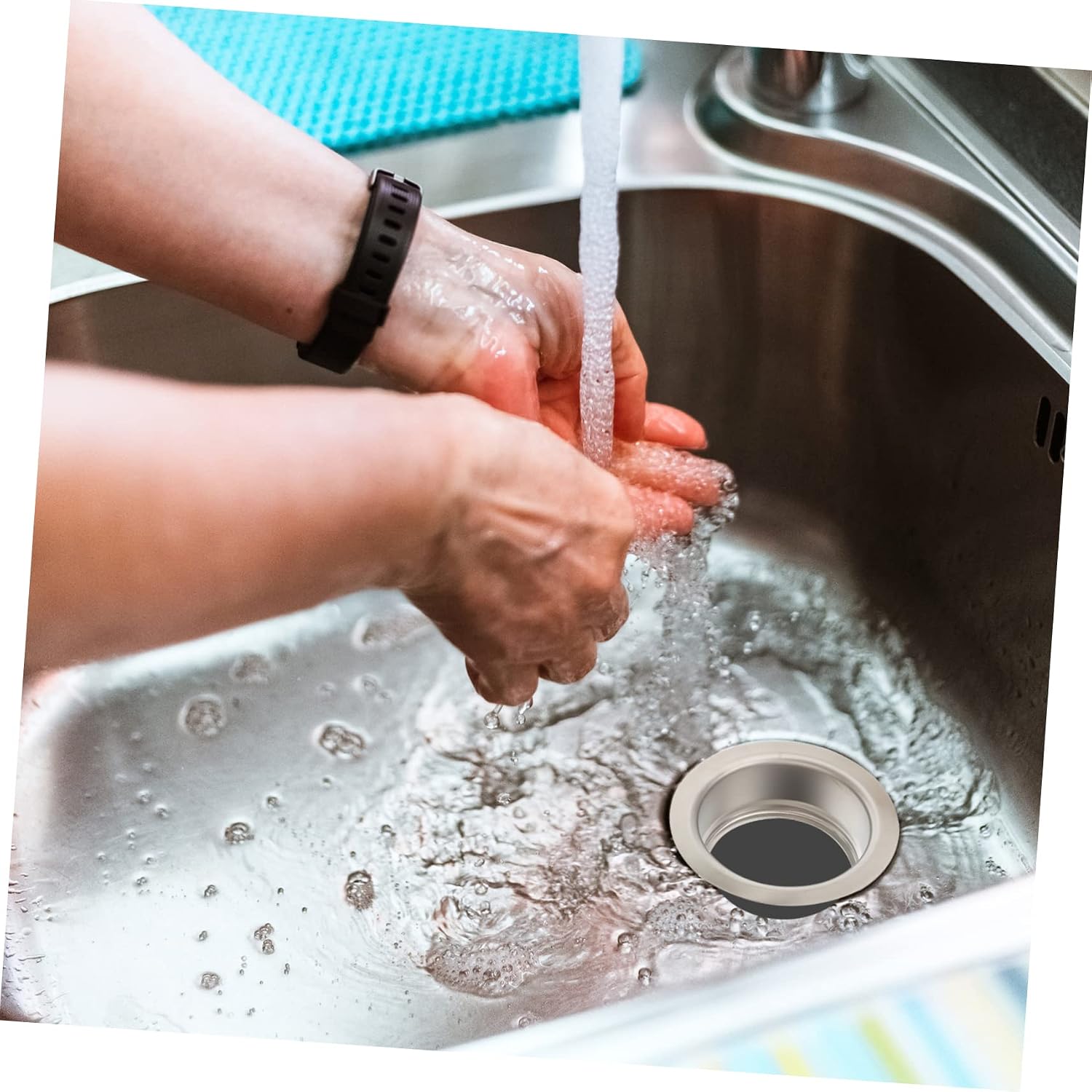Sink Drain Openings Stainless Steel Drain Flange for Kitchen Waste Disposal Sink Clog Remover