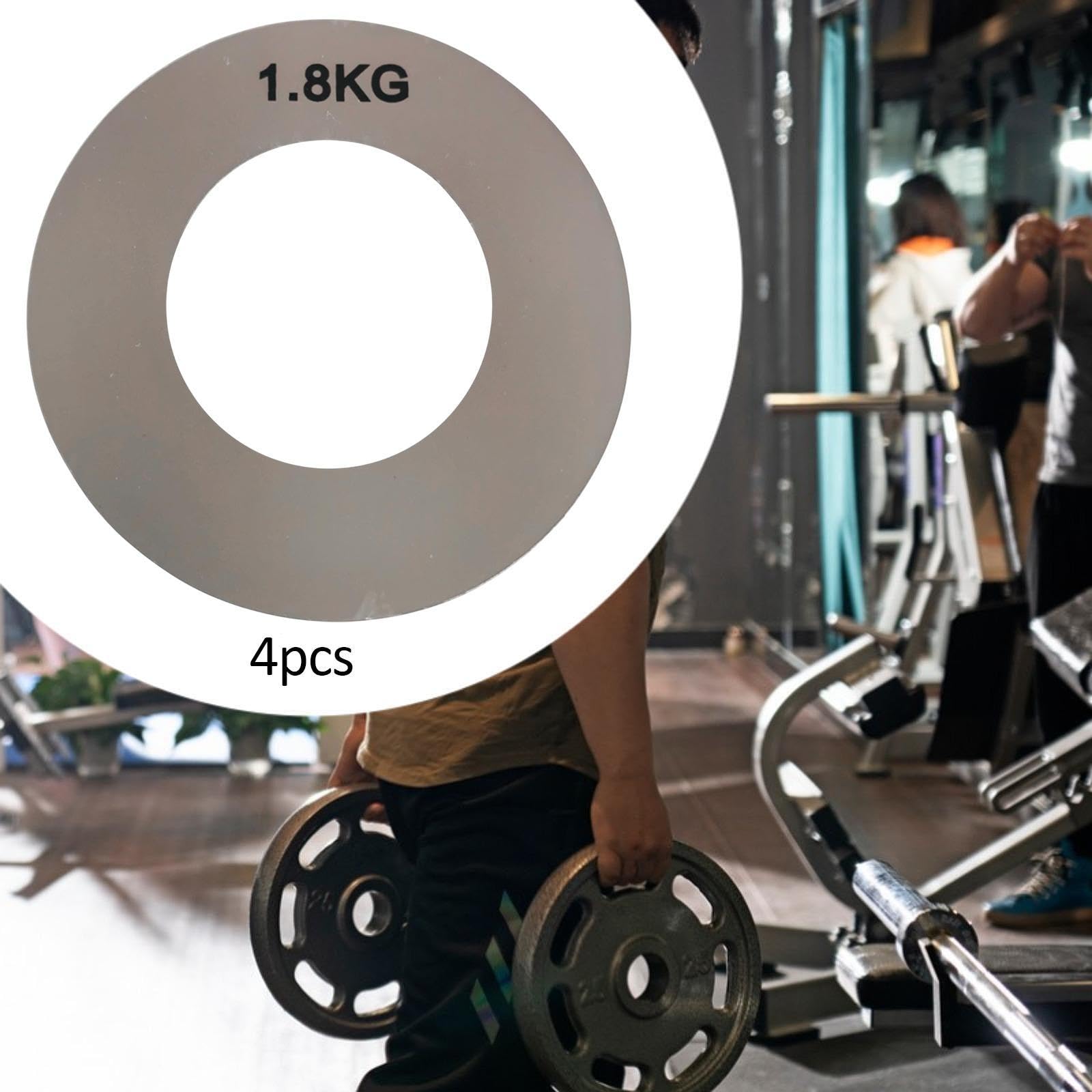 YIJU 4X Weight Stickers Weight Identification Stickers Self Sticky Weight Labels for Indoor Gym Resistance Trainers Sports Goods, 1.8Kg