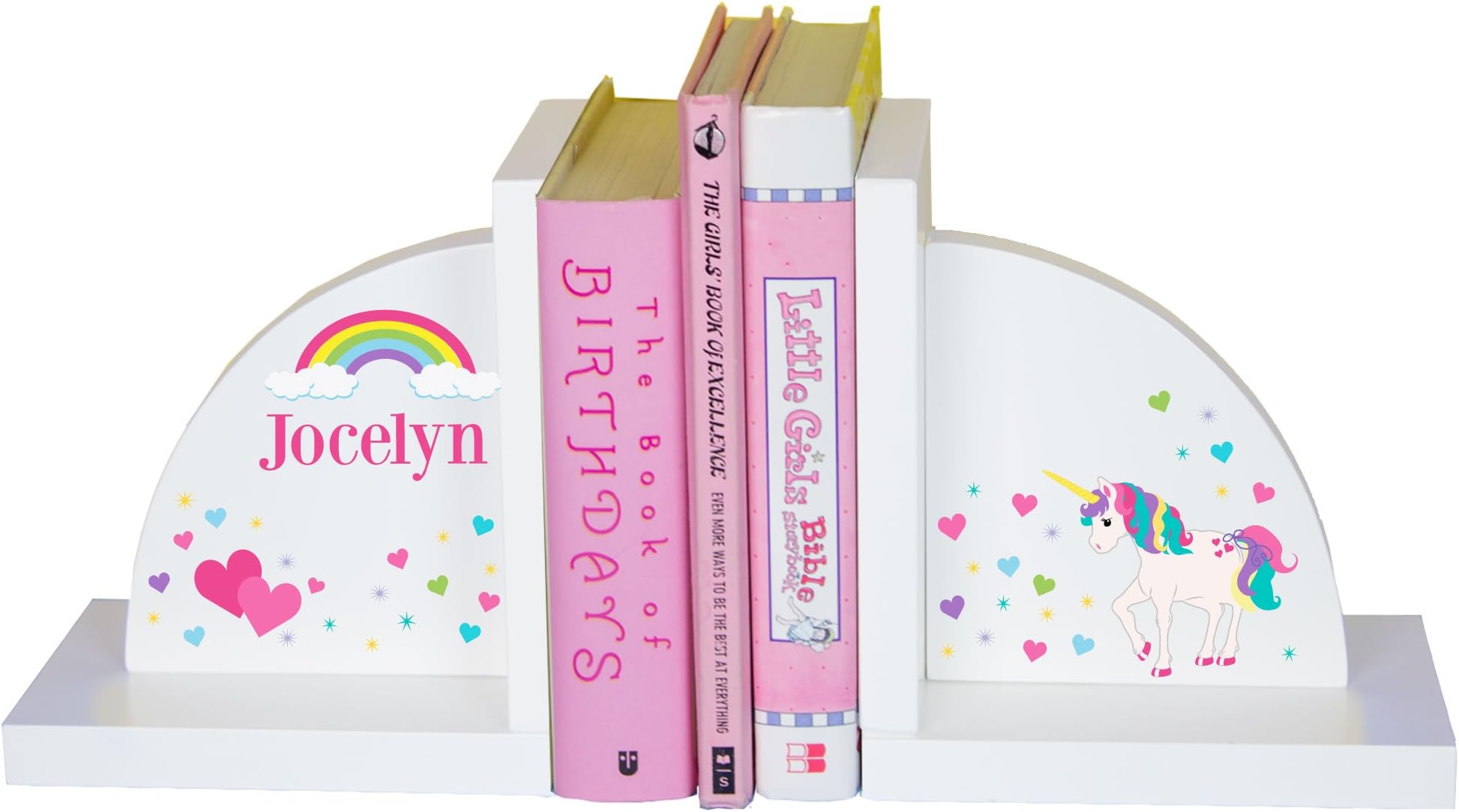 Girls's Personalized Bookends (Unicorn)