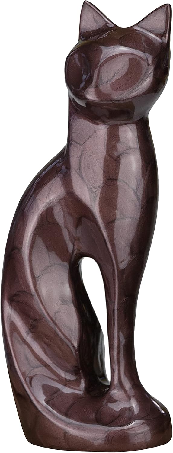 Elegant Pet Urn for Ashes Cremation Dog or Cat Black urn Brown urn (Dog)